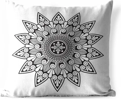 Produktbild von MuchoWow® Outdoor Kissen - Mandala Blumenform - 50x50 cm - Wetterfest - Lounge Kissen - Komfortabel - Kissen mit Bild