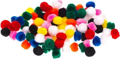 Immagine prodotto di Pompom 10 mm, 100 pezzi, misto (scuola e cancelleria, articoli creativi)