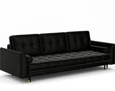Produktbild von Sofa mit Schlaffunktion und Bettkaste Couch Schwarz Candy Riviera 100