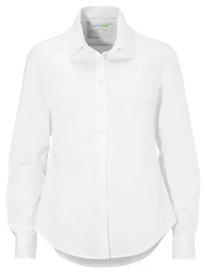 Immagine prodotto di Cottover - Camicia da donna, tessuto popeline ET193 (102 cm), colore bianco