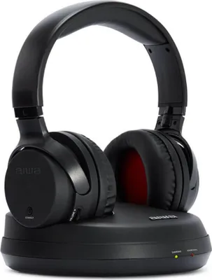 Produktbild von Aiwa WHF-880 Bezdrôtové slúchadlá, čierne, nabíjacia stanica, cez uši, 40 Hz - 18 kHz, dosah 100 m PLL