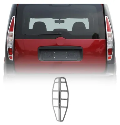 Produktbild von Rücklicht Leisten Heckleuchte für Fiat Doblo 2000-2006 Edelstahl Silber 2tlg