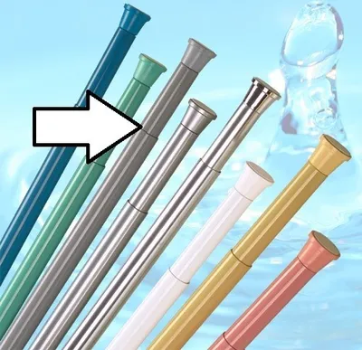 Obrázok produktu pre ALU Tyč na sprchové závesy 140 - 250 cm sivá Svorka tyče