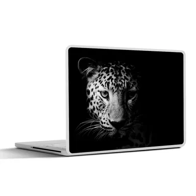 Produktbild von MuchoWow® Laptop Aufkleber Sticker Cover Panther - Wildtiere - Schwarz und weiß - Tiere 30x21 cm - Sticker für Laptop - Selbstklebend