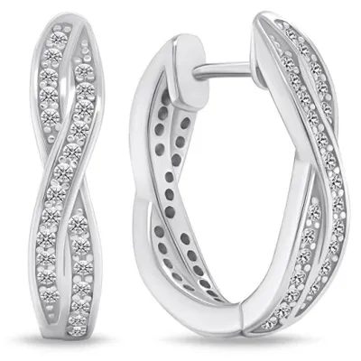 Immagine prodotto di Orecchini in argento con zirconi EA742W