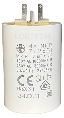 Kondensator 7 μF, Mini-Kabelschuhe, Ø 35 x 50 mm, für Rollläden 35 Nm