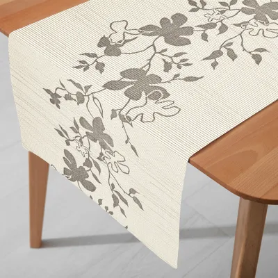 Produktbild von DecoHomeTextil Tischläufer Miami Tablerunner Champagner , wind- und wetterfest, UV-beständig, verrottungsfest 40 cm x 2000 cm