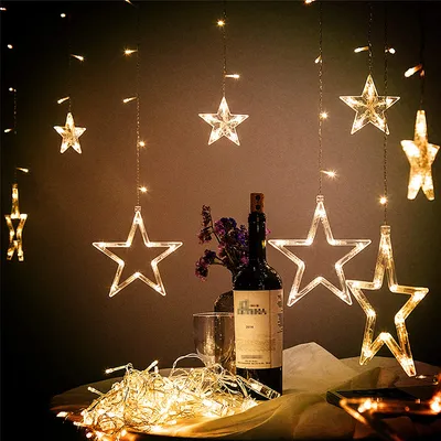 Zdjęcie produktu dla Wróżki LED ACXIN, kurtyna świetlna z 8 trybami świecenia, 138 diod LED, wodoodporność IP44, na Halloween, Boże Narodzenie, ogród