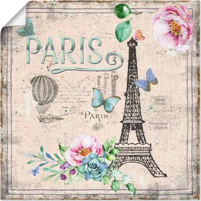 Produktbild von ARTland Poster Paris - meine Liebe Größe: 100x100 cm