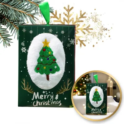 Produktbild von ECARLA Weihnachtshandtuch mit Weihnachtsbaummotiv, 35 x 35 cm, REC59WZ2