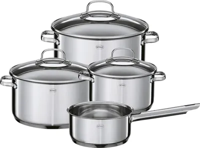 Produktbild von Edelstahl-Kochgeschirr-Set 10-teilig