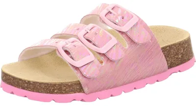 Produktbild von Superfit Fussbettpantoffel Mädchen Pantolette mit Glanz Rosa, 1-800113-5660