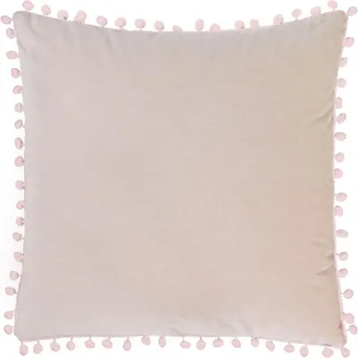 Produktbild von DOMAREX Dekorative Kissenhülle 40x40 cm Samt Hellrosa mit Bommeln