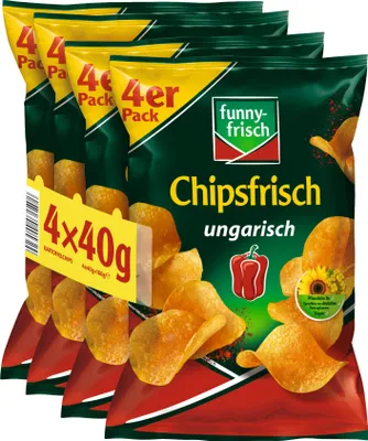 Produktbild von funny-frisch Chips ungarisch 4x40g