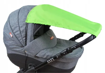 Produktbild von BabyLux Sonnenschutz für Kinderwagen, wasserdicht, grün