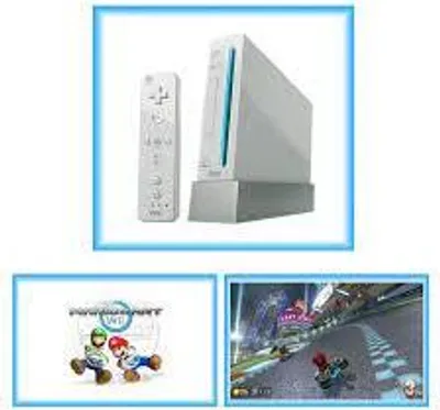Produktbild von Nintendo Wii + Mario Kart, Wii, IBM PowerPC, SD, 0.5 GB, 802.11b, 802.11g, Weiß