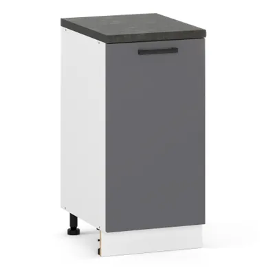 Produktbild von ULWEHOME | Unterschrank 40 cm Anthrazit, Küchenunterschrank Grafit mit 1 Tür, Küchenschrank stehend, ohne Arbeitsplatte