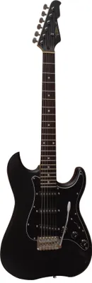 Produktbild von Elektrogitarre Matt Schwarz - E-Gitarre Matt Finish - Tremolo 3 Singlecoil MSA Walnuss Griffbrett ST5BM