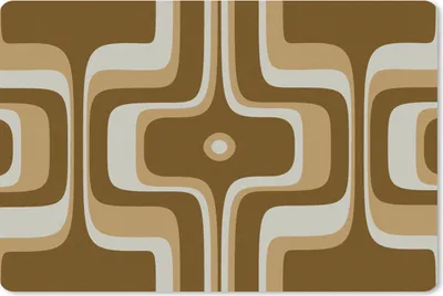 Produktbild von MuchoWow® Schreibtischunterlage Retro - Design - Braun 60x40 cm - XXL Mauspad - Großes Mauspad