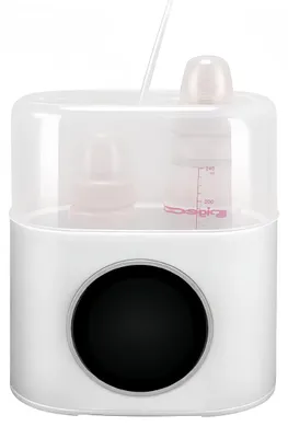 Image de Chauffe-biberons et stérilisateur - Appareil multifonction tout-en-un - Pour 2 biberons - Intelligent - Sans PVC - Prise européenne 220 V - Blanc
