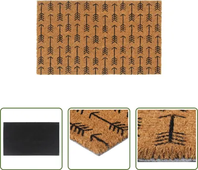 Image de The Living Store Paillasson Nature 45x75 cm Fibre de coco Tufetée