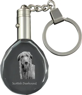 Produktbild von Deerhound, Schottischer Hirschhund, Scottish Deerhound - Anhänger mit einem Foto eines Hundes, Schlüsselanhänger aus Kristall in einer Geschenkbox, ein einzigartiges Geschenk von Art-Dog