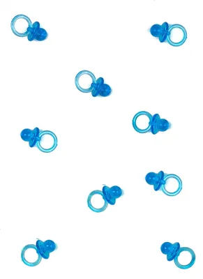 Produktbild von Kleine Schnuller Blau Deko – 18 Stück - Einheitsgröße
