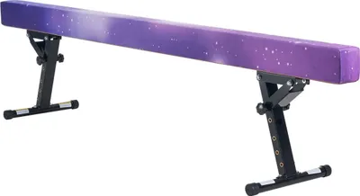 Immagine prodotto di Trave di equilibrio regolabile per bambini, trave da ginnastica da 8 piedi, travi alte e basse con 5 altezze regolabili per tutti i livelli di ginnastica, attrezzatura professionale per ginnastica per casa e palestra, Galaxy