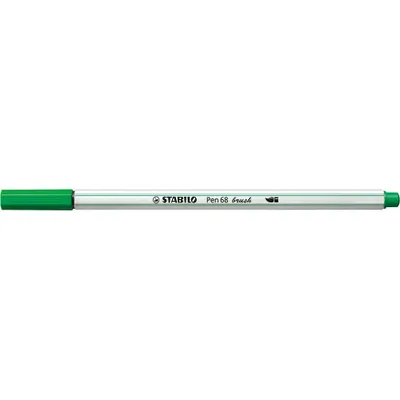 Immagine prodotto di Pennarello premium con punta a pennello per linee di larghezza variabile - STABILO Pen 68 brush - Penna singola - Verde smeraldo