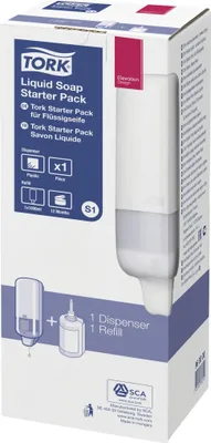 Zdjęcie produktu dla Dozownik mydła Tork 960000 Elevation, zestaw startowy z wkładem uzupełniającym