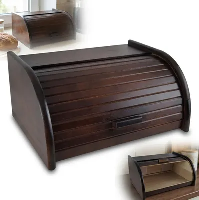 Immagine prodotto di Cassetta del pane in legno di noce 31x26x16cm - Polacco