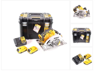 Image de DeWalt DCS 572 D2 Scie circulaire portative sans fil 18V 184 x 16 mm + 2x batterie 2,0Ah + chargeur + T-STAK