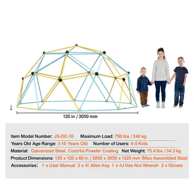 Image de Dôme d'escalade, adapté à 4-5 enfants, 10FT type A