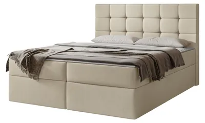 Produktbild von MIRJAN24 Boxspringbett Luanda, Doppelbett mit zwei Bettkästen und Matratze, Ehebett (Farbe: Polo 872, Größe: 160x200 cm)
