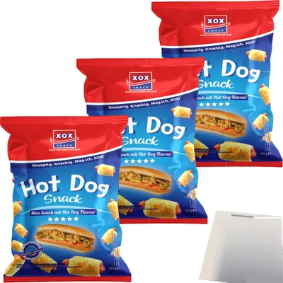 Produktbild von XOX Hot Dogs 3er Pack (3x100g Beutel) + usy Block