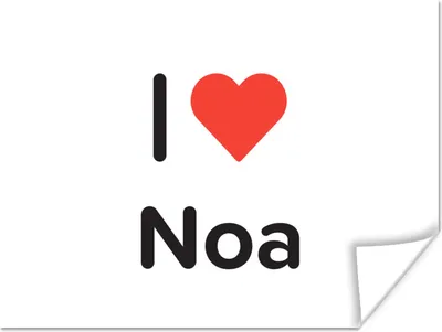 Produktbild von MuchoWow® Poster Ich liebe - Noa - Mädchen 120x90 cm - Wandbild