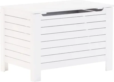 Zdjęcie produktu dla vidaXL Kufer z pokrywą RANA biały 100x49x54 cm lite drewno sosnowe