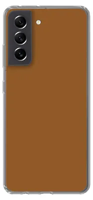Produktbild von MuchoWow® Handyhülle Schutzhülle Hülle für Telefoonhoesje Samsung Galaxy S21 FE Braun - Erdton - Unifarben Silikon Softcase Handy Hülle - Mobiltelefonhülle