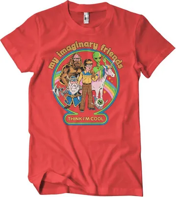Produktbild von My Imaginary Friends Think I'm Cool T-Shirt - Large - Red