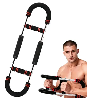 Image de Entraîneur pour les bras, résistance réglable, construction durable, couleur rouge
