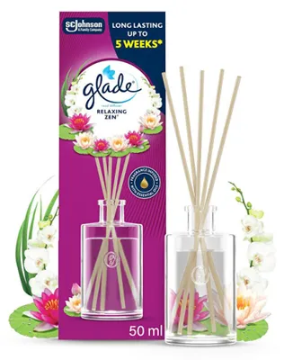 Zdjęcie produktu dla Glade odświeżacz powietrza patyczki Relaxing Zen 50 ml