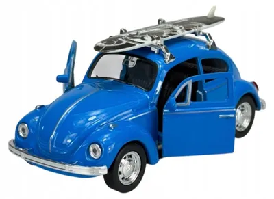 Produktbild von Welly VW Käfer Garbus blau Metall Spielzeugauto 1:34