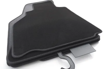 Produktbild von Premium Fußmatten Porsche 911 996 (mit Bose) Premium Velours Nubukleder Automatten Set 4-teilig Schwarz