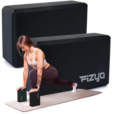 Produktbild von 2x FIZYO Yoga-Blöcke EVA – Pilates- und Fitnessklötze, Set – Schwarz