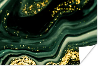 Produktbild von MuchoWow® Poster Marmor - Gold - Glitter - Grün - Marmoroptik - Luxus 60x40 cm - Schlafzimmerdekoration