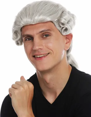Produktbild von WIG ME UP Perücke Barock Edelmann Zopf Hellgrau VK-31-59