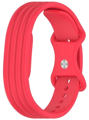 Produktbild von Silikon Smartwatch Armband für Google Fitbit Air 8-Shape Streifen Design Rot