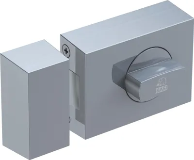 Obrázek produktu pro BASI – přídavný zámek dveří – KS 500 – 45 mm – barva nerezové oceli – hranatý – 1303-0208