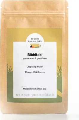 Produktbild von Bibhitaki Pulver, getrocknet und gemahlen