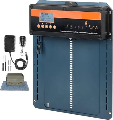 Immagine prodotto di Apriporta automatico per pollaio con display LCD in alluminio, 21x26 cm